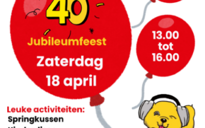 Wij vieren ons 40-jarig jubileum, kom jij ook?